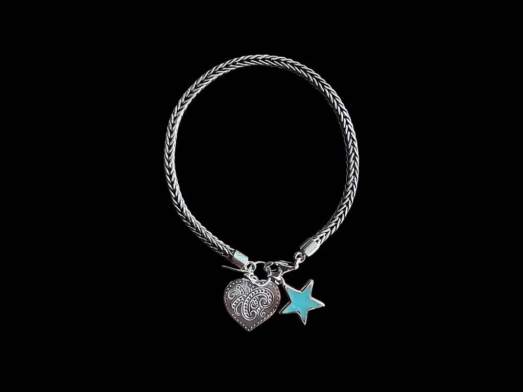 Zilveren dames armband Star blue 1 Zilveren dames armband Star blue
