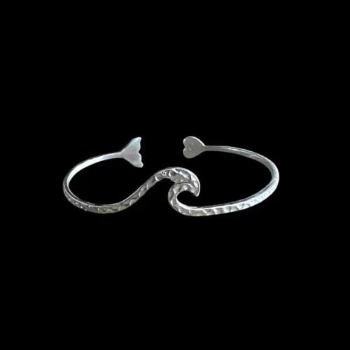 Zilveren dames armband Wave