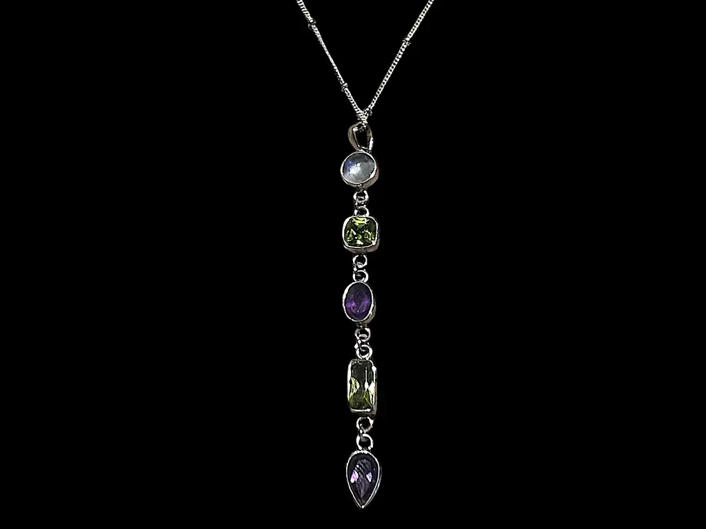 Zilveren ketting Colourful 1 Zilveren ketting Colourful