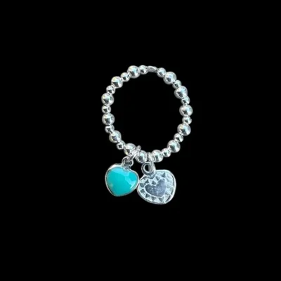 Beads ring Hartje blue