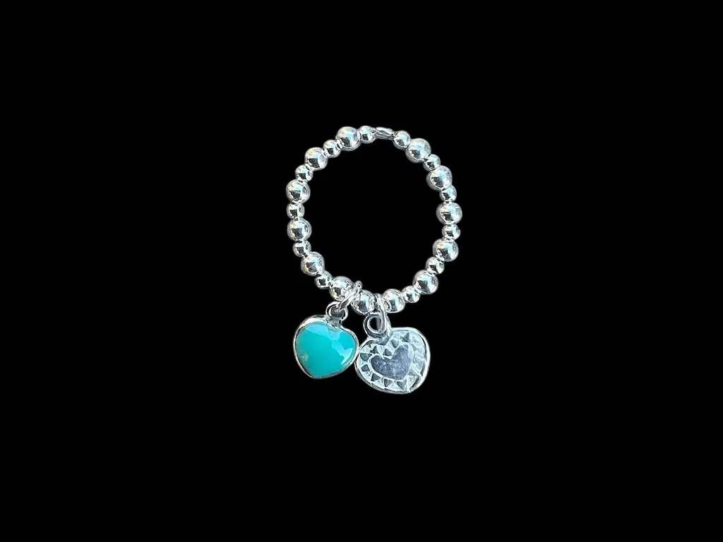 Beads ring Hartje blue 1 Beads ring Hartje blue