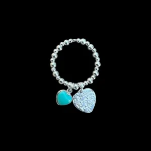 Beads ring Amor blue