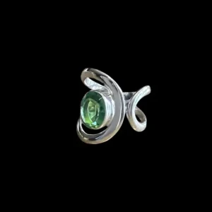 Zilveren dames ring Monique green