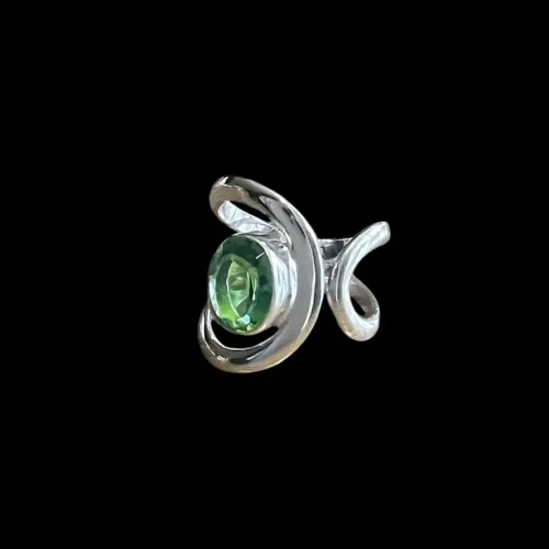 Zilveren dames ring Monique green