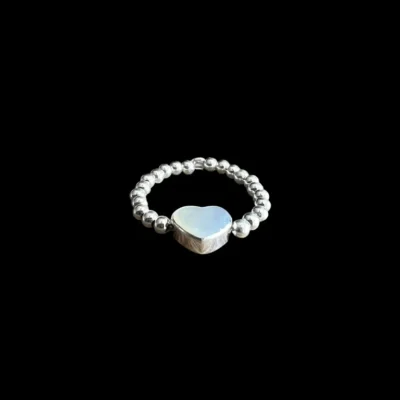Zilveren dames ring Sweet Amor white