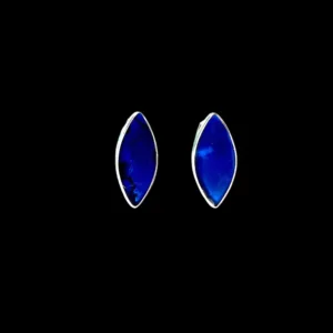 Zilverer oorbellen Blue eye