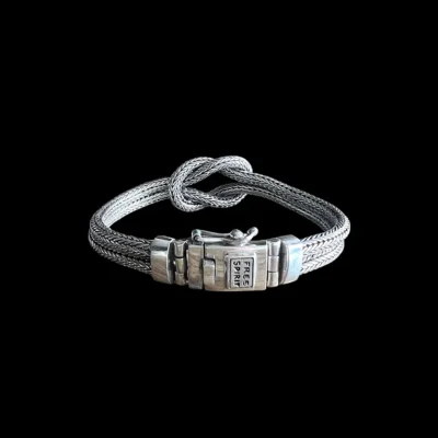 Zilveren dames en heren armband Ischa smal