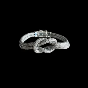 Zilveren dames en heren armband Ischa smal