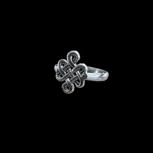 Zilveren dames ring Knoop