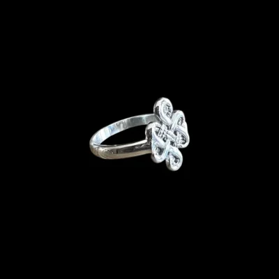 Zilveren dames ring Knoop