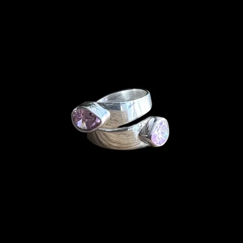 Zilveren dames ring Pink