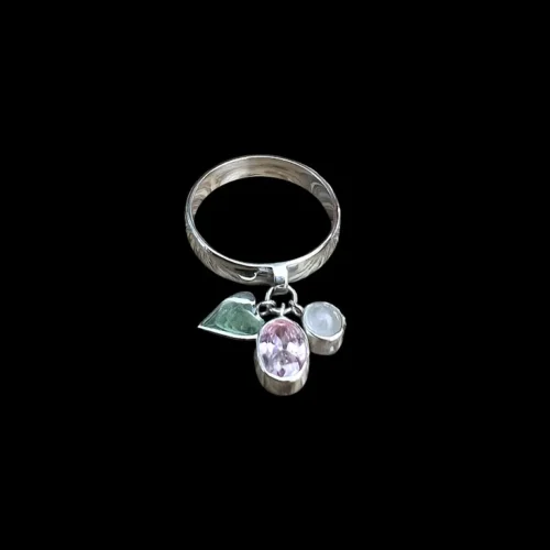 Zilveren dames ring Pink dream