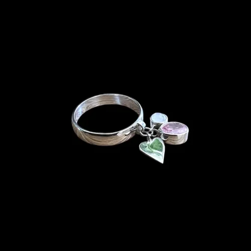 Zilveren dames ring Pink dream