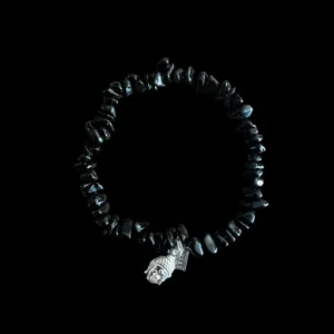 Kralen enkelbandje Ibiza black
