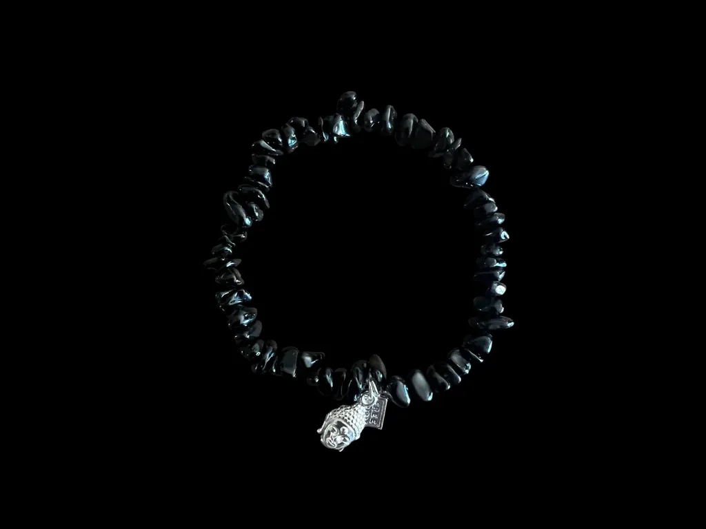 Kralen enkelbandje Ibiza black 1 Kralen enkelbandje Ibiza black