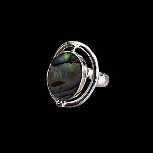 Zilveren dames ring Turn around