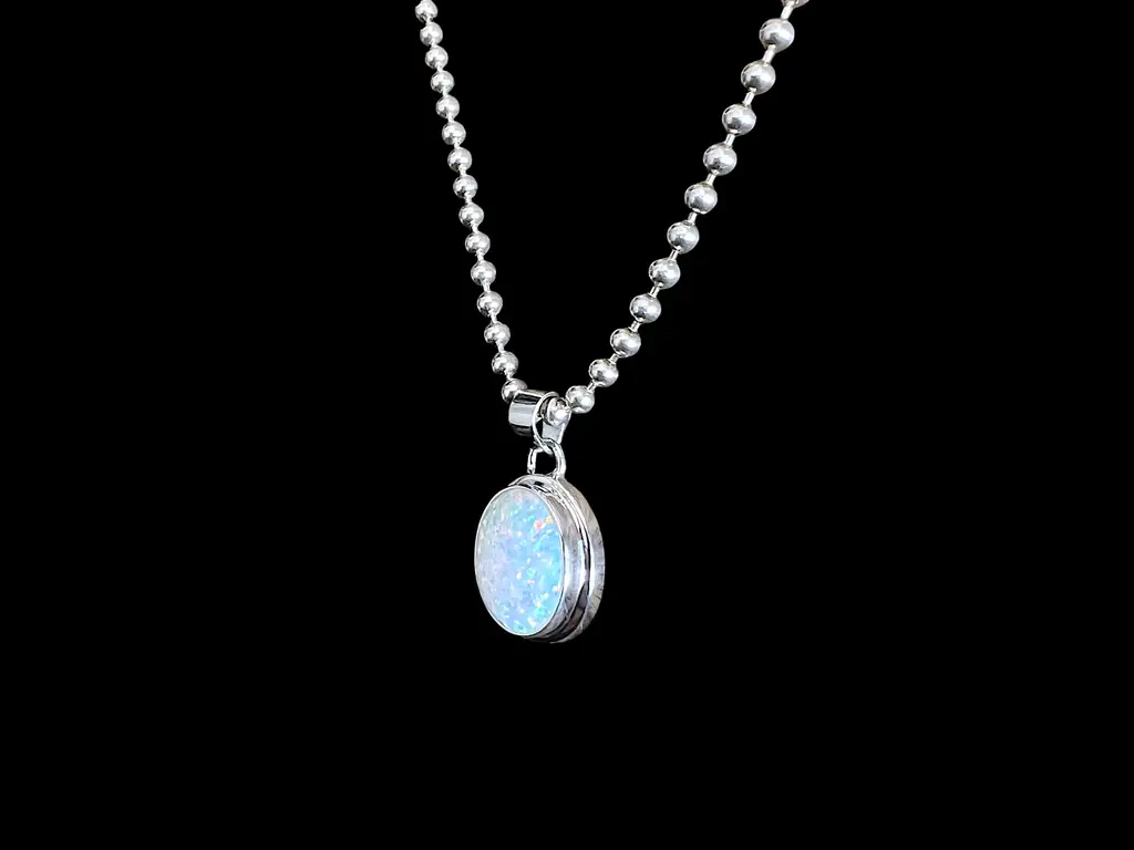 Zilveren hanger Opal 2 Zilveren hanger Opal - Afbeelding 2