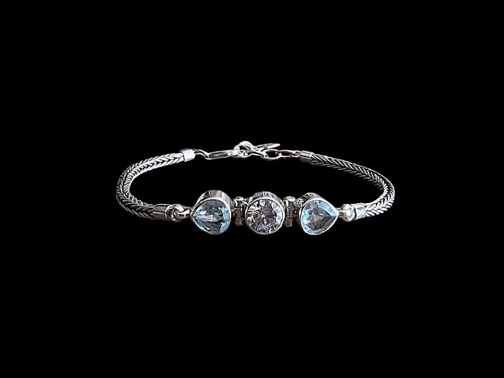 Zilveren dames armband Blue 1 Zilveren dames armband Blue
