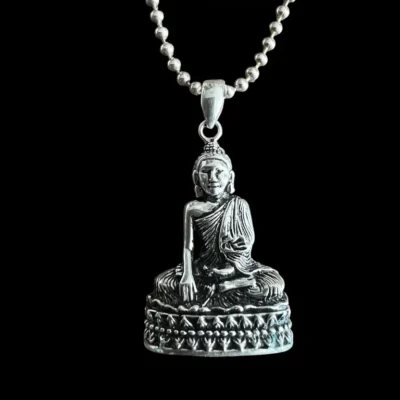 Zilveren hanger zen buddha