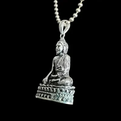 Zilveren hanger zen buddha