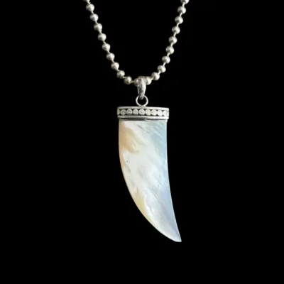 Seashell hanger Shark white