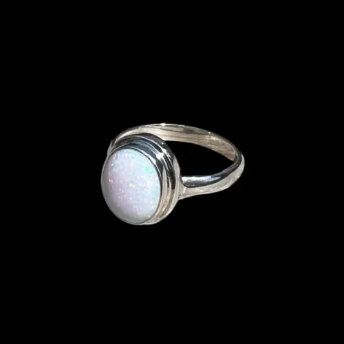 Zilveren dames ring Opal
