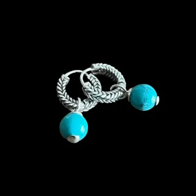 Zilveren oorbellen So beauty blue