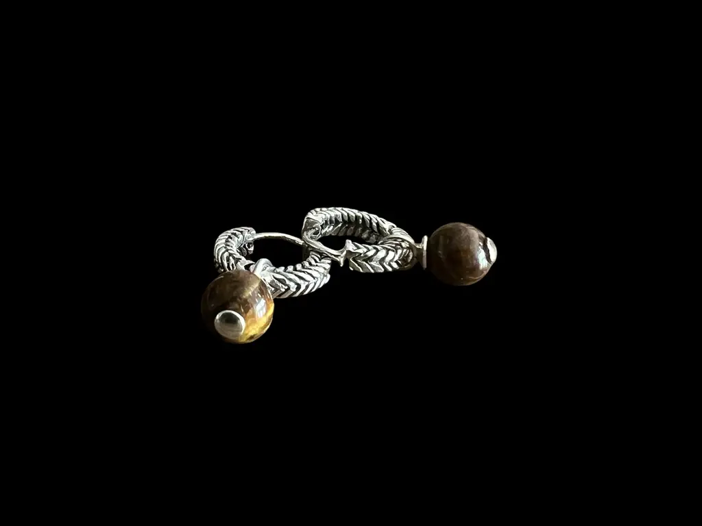 Zilveren oorbellen So beauty brown 2 Zilveren oorbellen So beauty brown - Afbeelding 2