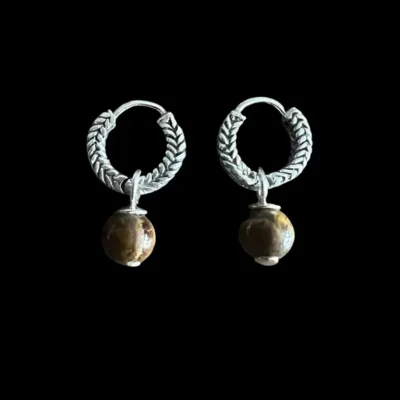 Zilveren oorbellen So beauty brown
