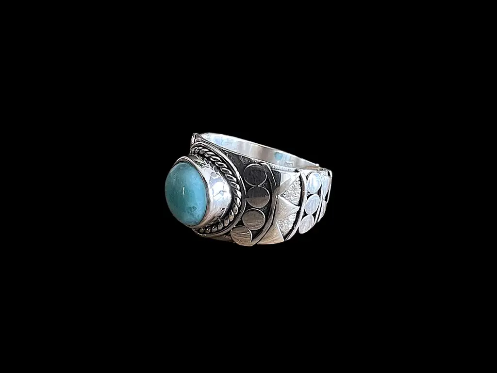 Zilveren dames ring Blue ocean 1 Zilveren dames ring Blue ocean