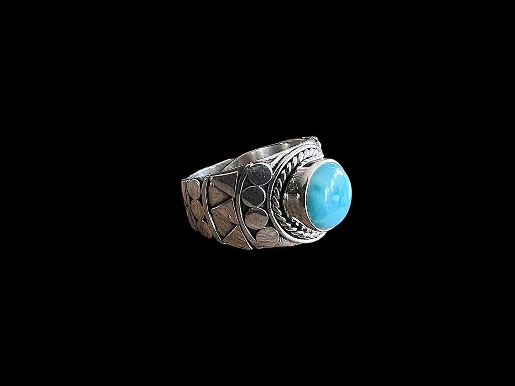 Zilveren dames ring Blue ocean 2 Zilveren dames ring Blue ocean - Afbeelding 2