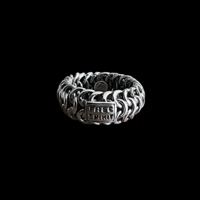 Zilveren dames en heren ring Lennardt big
