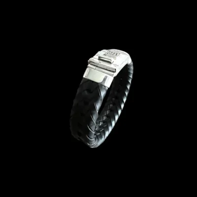 Lederen heren armband Keras