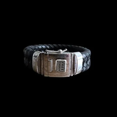 Lederen heren armband Keras