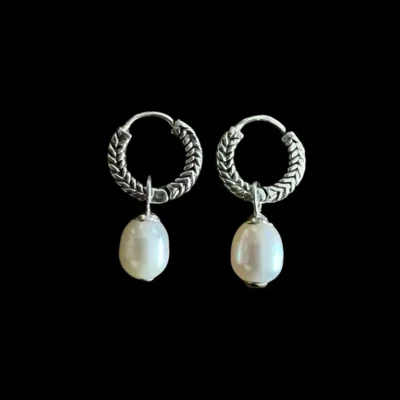 Zilveren oorbellen So beauty white