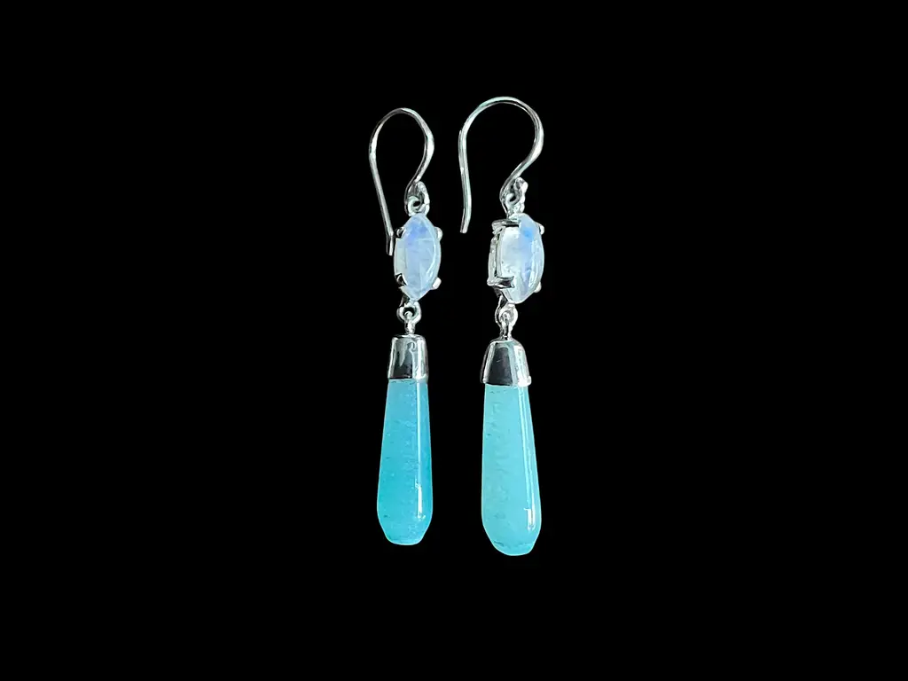 Oorbellen Blue 1 oorbellen met blauwe steen