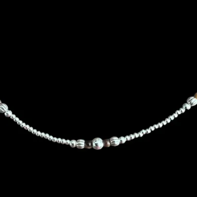 Zilveren ketting Bowien brown