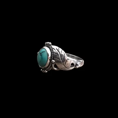 Zilveren dames ring Luti blue met turkoois steen