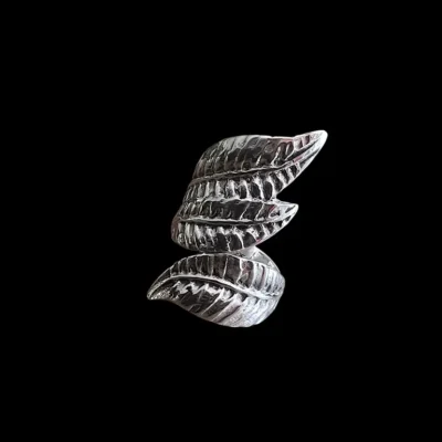 Lange zilveren dames ring