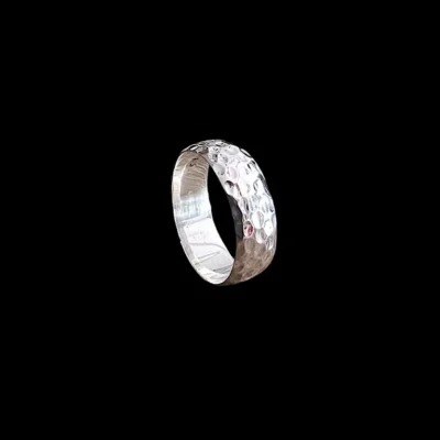 Zilveren dames ring Loua breed
