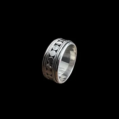 Zilveren dames en heren ring Tabanan