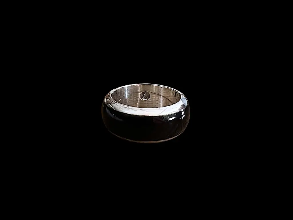 Zilveren dames en heren ring Suki met zirkonia steen 2 Zwarte ring met zirkonia steen