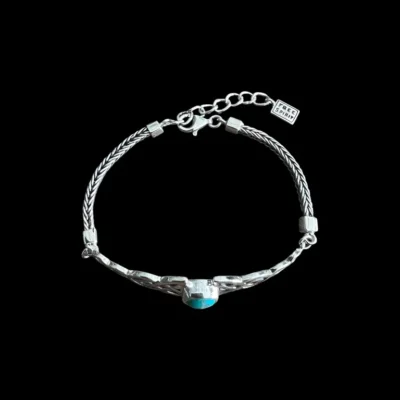 Zilveren dames armband Eliza blue