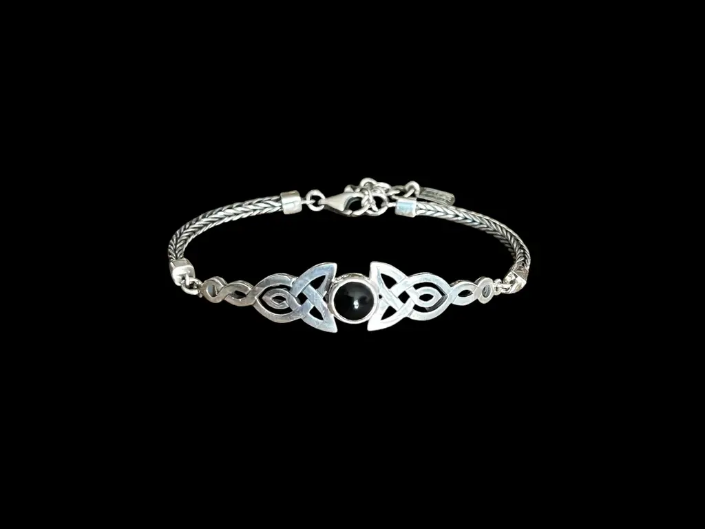 Zilveren dames armband Eliza black met onyx steen 1 Armband met onyx steen