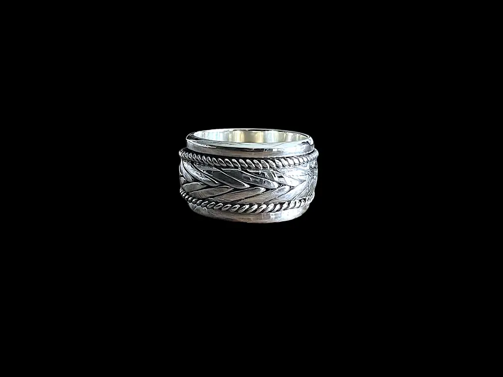 Zilveren dames en heren ring Faith special 1 Zilveren ring ronddraaiend middengedeeltei