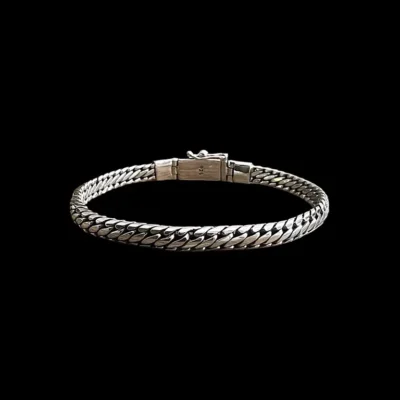 Zilveren dames en heren armband Strong xs blue