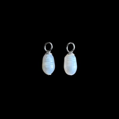 Losse hangers voor oorbellen So beauty white parels