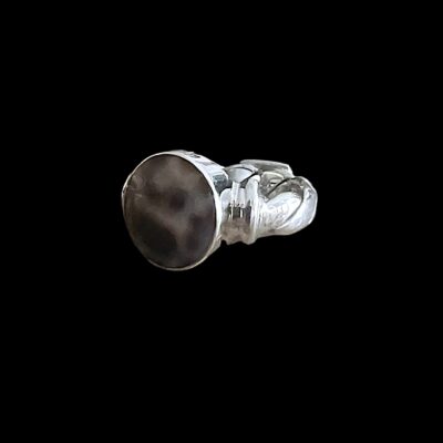 Zilveren dames ring met tijger print