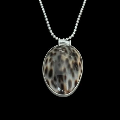 Hanger Ovaal big met leopard steen