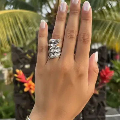 Zilveren dames ring Daun